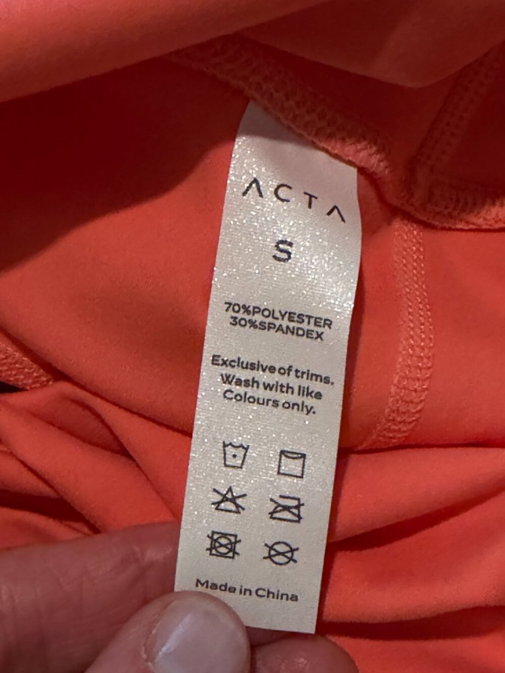 NWT ACTA Wear Evo Leggings Coral Pink Size Small - Picture 6 of 6